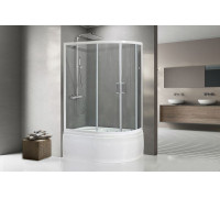 Душевой уголок Royal Bath RB 8120BK-T 120х80 см, с прозрачными стеклами, левосторонний